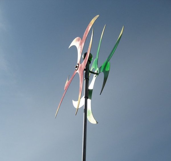 Windspiel Wirbel Doppel Sichel 600A3 Neon